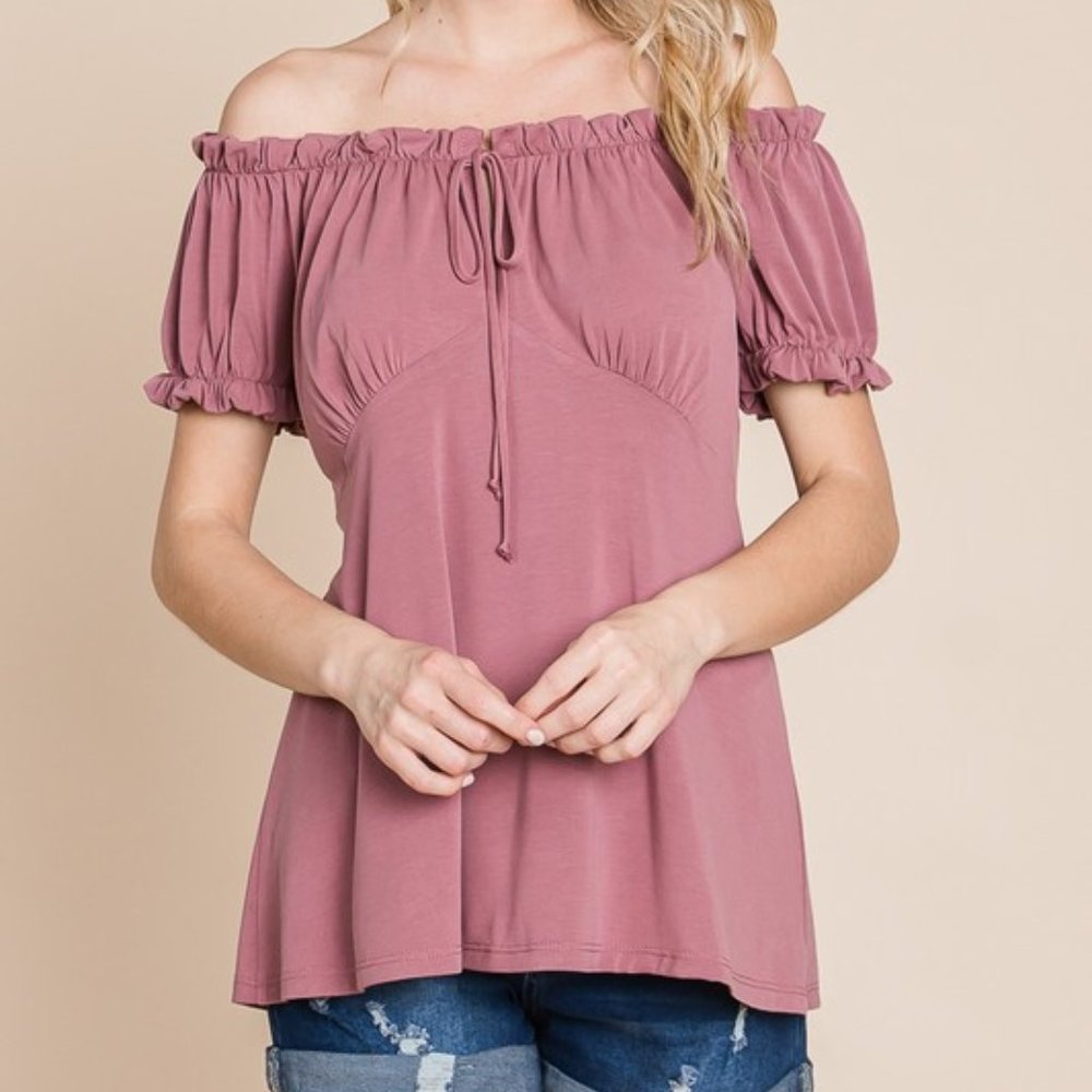 Plus Size Off Shoulder Top